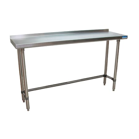 Bk Resources Stainless Steel Work Table, Open Base Plastic Feet 1.5 Riser 60"Wx18"D SVTROB-1860